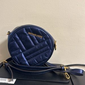 Michael Kors Blue Circular Bag Cross Body Function